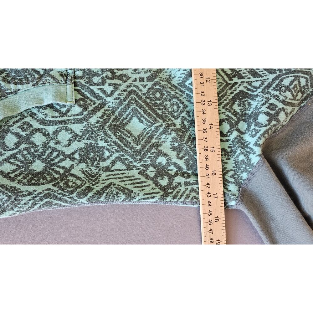 Marmot Geometric Tribal Print Teal Green Hoodie Outdoor Camping Hiking Sz M - Picture 5 of 9